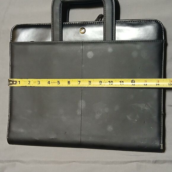 Allant iPad Case Black Full Zip Pro Folio Leather Vinyl The Milano Travel Handle - Picture 10 of 15